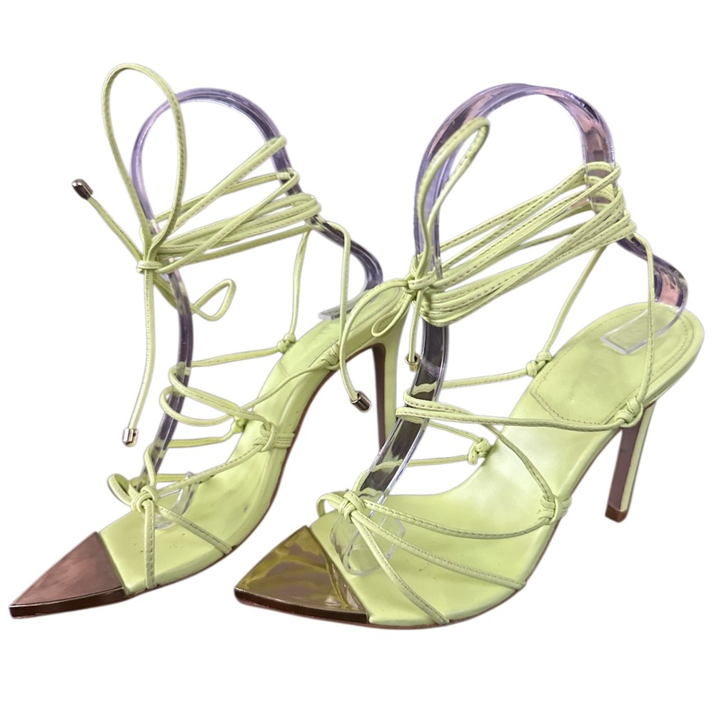 SCHUTZ Elegant Lime Green Strappy Heels